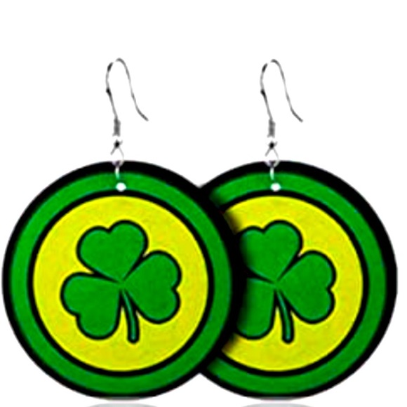 Shamrock St Patrick’s Day Earrings - Picture 8 of 9